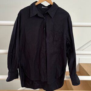 Reformation Will Oversized Button down Shirt in Black